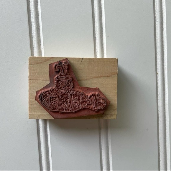 Vintage Wood Block Rubber Stamp Hamilton Arts Submarine Nautical Boat - Picture 4 of 6